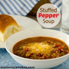 Stuffed Pepper Soup | realmomkitchen.com