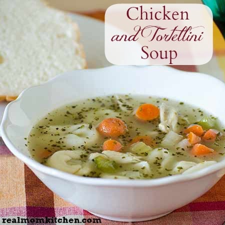 Chicken and Tortellini Soup | realmomkitchen.com
