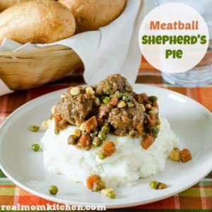 Meatball Shepherds Pie | realmomkitchen.com
