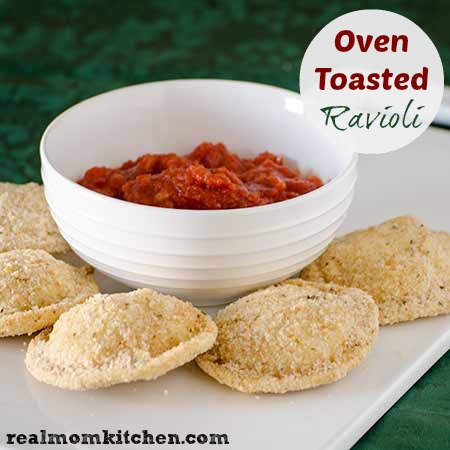 Oven Toasted Ravioli | realmomkitchen.com