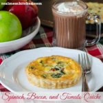 Spinach Bacon and Tomato Quiche | realmomkitchen.com