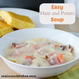 Easy POtato and Ham Soup | realmomkitchen.com