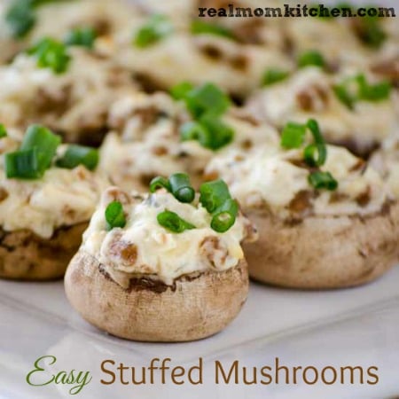 Easy Stuffed Mushrooms | realmomkitchen.com