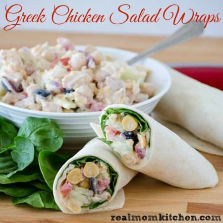 Greek Chicken Wrap (healthy lunch!) - Maebells