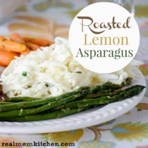 Roasted Lemon Asparagus | realmomkitchen.com