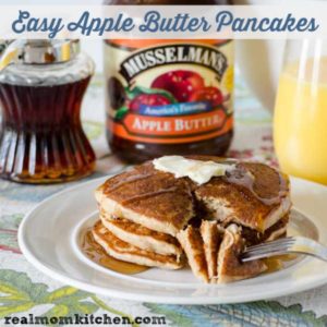 Easy Apple Butter Pancakes | realmomkitchen.com