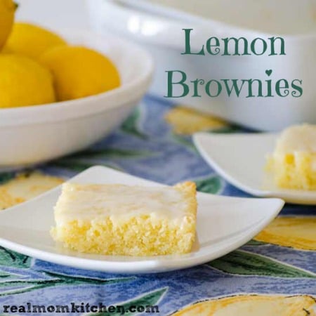 Lemon Brownies | realmomkitchen.com