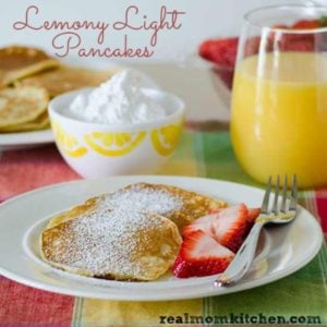 Lemony Light Pancakes | realmomkitchen.com