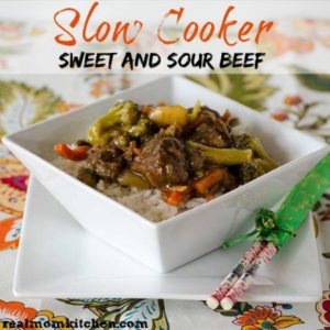 Slow Cooker Sweet and Sour Beef | realmomkitchen.com