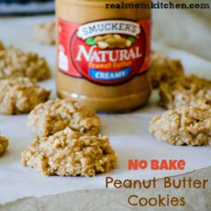 No Bake Peanut Butter Cookies | realmomkitchen.com