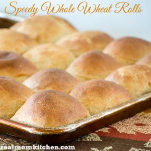Speedy Whole Wheat Rolls | realmomkitchen.com