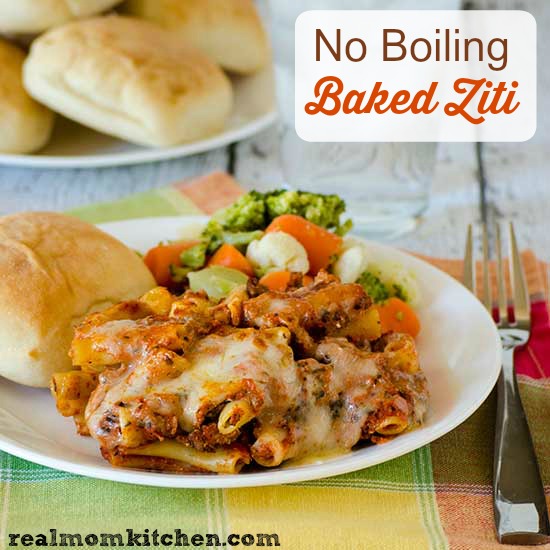 No Boiling Baked Ziti | realmomkitchen.com