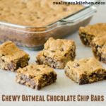 Chewy Oatmeal Chocolate Chip Bars | realmomkitchen.com