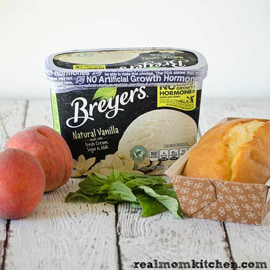 Pound Cake & Peaches Sundae ingredients | realmomkitchen.com