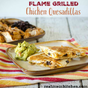 Flame Grilled Chicken Quesdaillas | realmomkitchen.com