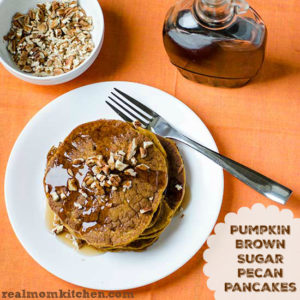 Pumpkin Brown Sugar Pecan Pancakes | realmomkitchen.com