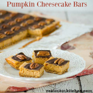 Pumpkin Cheesecake Bars | realmomkitchen.com