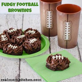 Fudgy Football Brownies | realmomkitchen.com