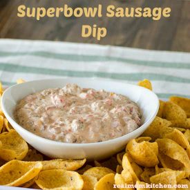Superbowl Sausage Dip | realmomkitchen.com