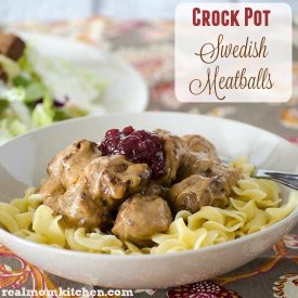Crock Pot Swedish Meatballs | realmomkitchen.com