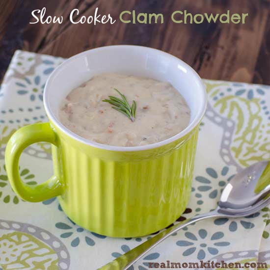 Easy Slow Cooker Clam Chowder | Real Mom Kitchen