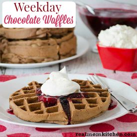Weekday Chocolate Waffles | realmomkitchen.com