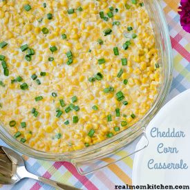 Cheddar Corn Casserole | realmomkitchen.com #10MinuteWow