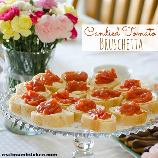Candied Tomato Bruschetta | realmomkitchen.com