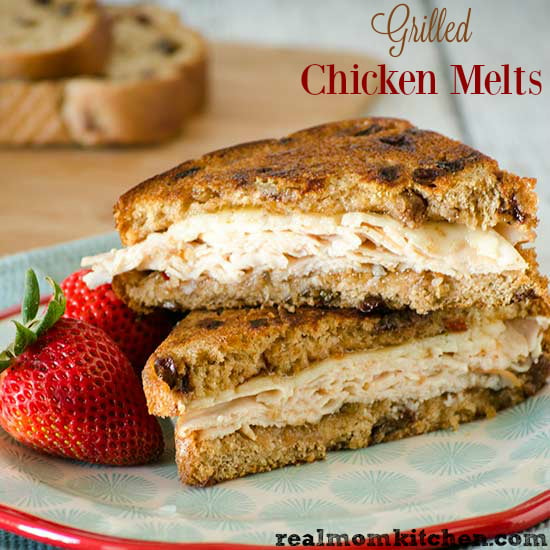 Grilled Chicken Melts and other grilled cheese recipes - Real Mom Kitchen