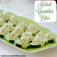Herbed Cucumber Bites | realmomkitchen.com