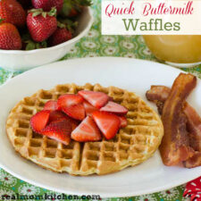 Quick Buttermilk Waffles | realmomkitchen.com