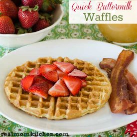 Quick Buttermilk Waffles | realmomkitchen.com