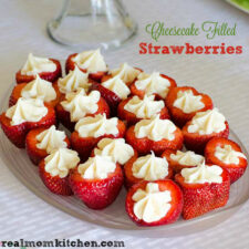 Cheesecake Filled Strawberries | realmomkitchen.com