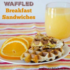 Waffled Breakfast Sandwich | realmomkitchen.com