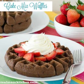 Cake Mix Waffles | realmomkitchen.com