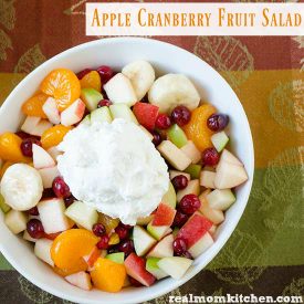 Apple Cranberry Fruit Salad | realmomkitchen.com