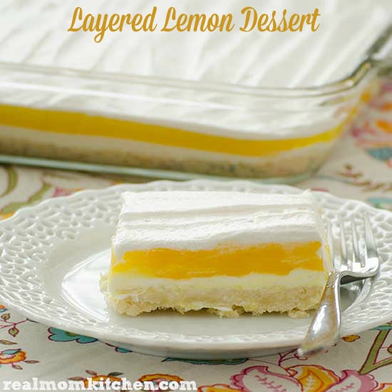 Lemon Layered Dessert | realmomkitchen.com