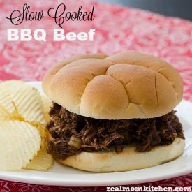 Slow Cooked BBQ Beef | realmomkitchen.com