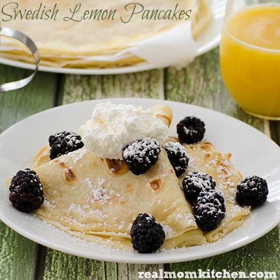 Swedish Lemon Pancakes | realmomkitchen.com