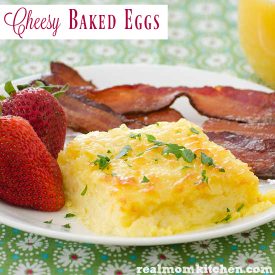 Cheesy Baked Eggs | realmomkitchen.com