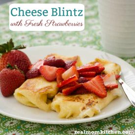 Cheese Blintz with Fresh Strawberries | realmomkitchen.com