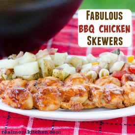 Fabulous BBQ Chicken Skewers | realmomkitchen.com