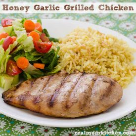 Honey Garlic Grilled Chicken | realmomkitchen.com