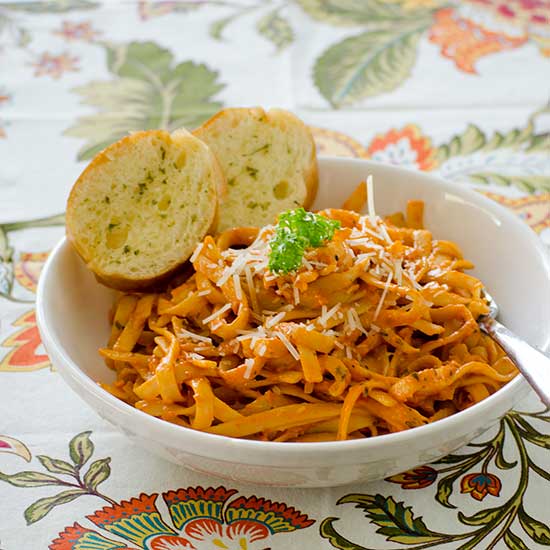 Creamy Tomato Fettuccine Real Mom Kitchen Pasta