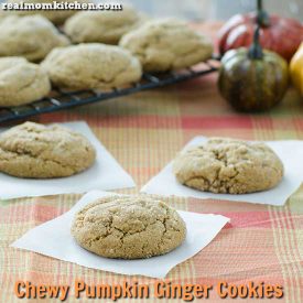 Chewy Pumpkin Ginger Cookies | realmomkitchen.com