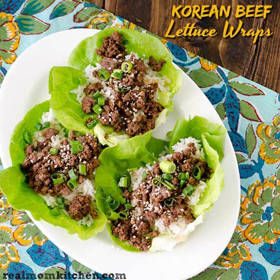 Korean Beef Lettuce Wraps | realmomkitchen.com