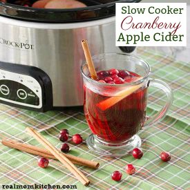 Slow Cooker Cranberry Apple Cider | realmomkitchen.com