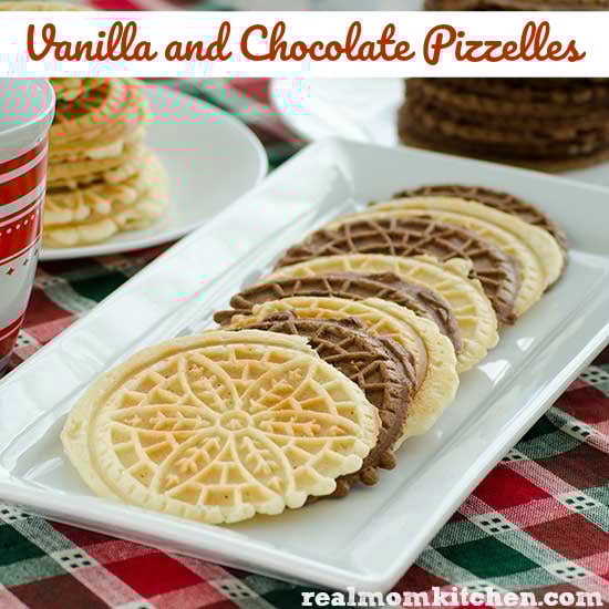 Vanilla and Chocolate Pizzelles | realmomkitchen.com