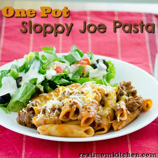 One Pot Sloppy Joe Pasta | realmomkitchen.com