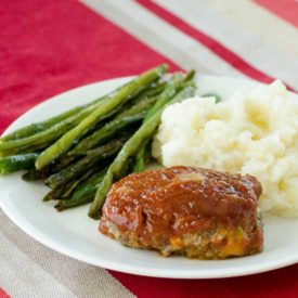 Mini Cheddar Meatloaves | realmomkitchen.com